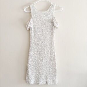 NWT Parker White Sequin Mini Dress